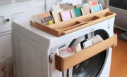 夏普洗衣机24小时客服网点讲解-洗衣机叠放抽卡支架：轻松实现衣物分层收纳