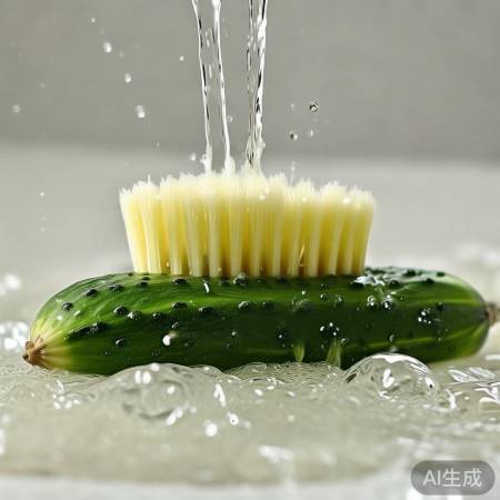清洗黄瓜,去除农药残留
