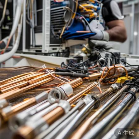 安装中央空调电线管,关键材料准