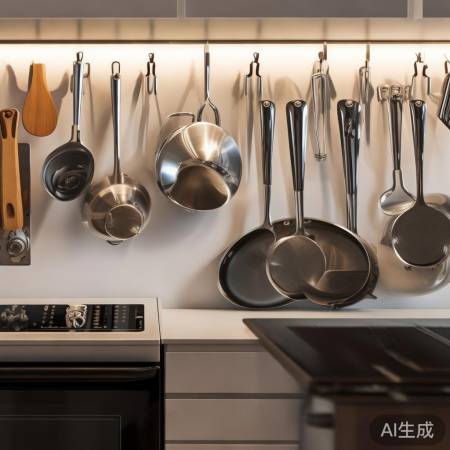 厨房墙壁挂工具，整齐收纳