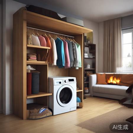 洗衣机变衣柜创意改造