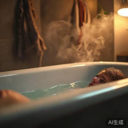 沐浴姿势多,享受热水浴