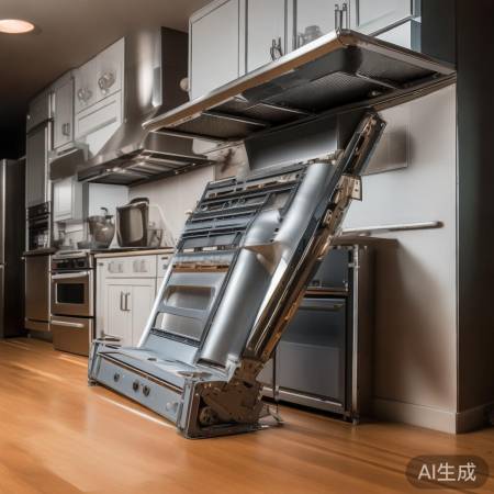 拆下油烟机主体