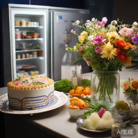 蛋糕鲜花藏冰箱保鲜