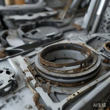 洗衣机缺油,油封老化磨损