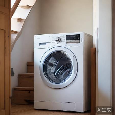 楼梯旁洗衣机:便捷除异味