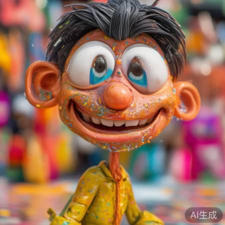 绘制卡通形象，剪下即可。