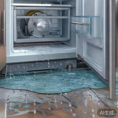 冰箱内冷凝水受阻,产生水流声