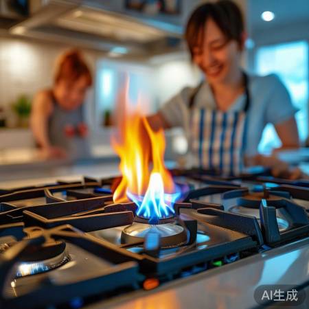 灶芯安装完成,检查火苗