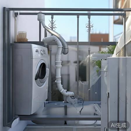 阳台洗衣机专用雨水管，排水顺畅