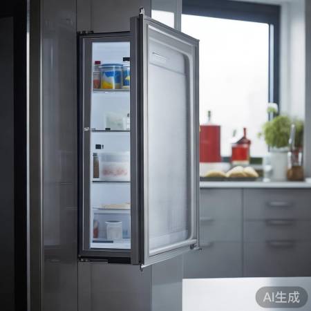 微开冷冻门，食物冷冻快