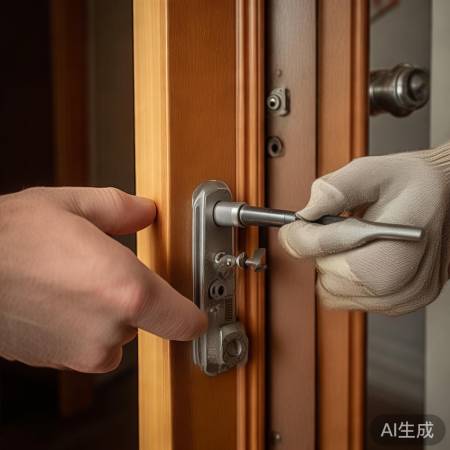 安装新锁,勿过紧拧螺丝