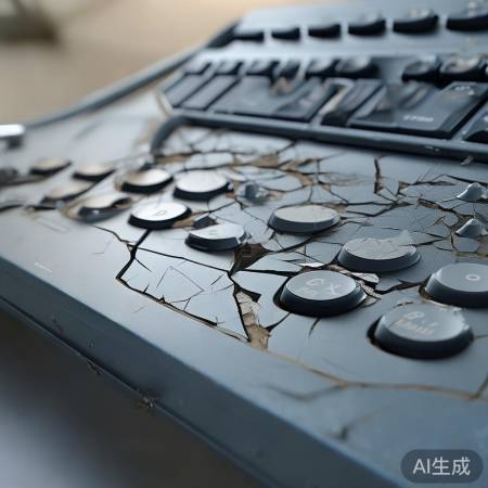 检查面板损坏，联系专业修理