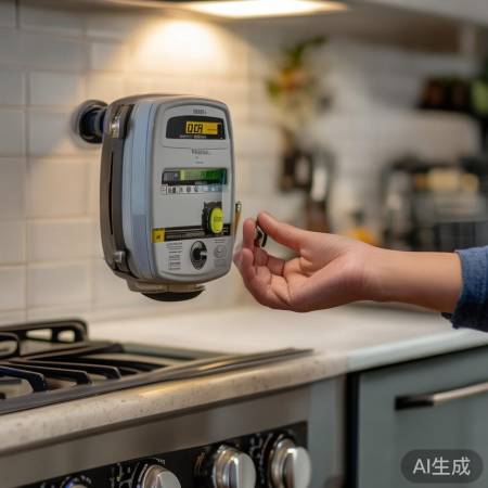 燃气表电池故障,灶无气。