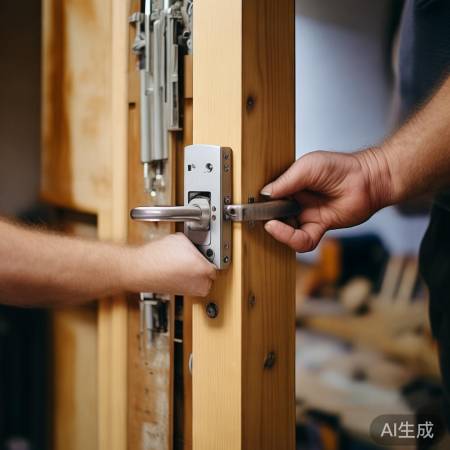 安装锁体,门换新衣