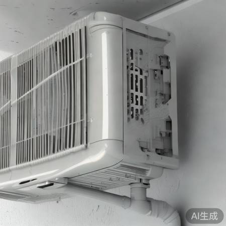 安装室内机，挂墙固定排水。