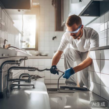 排水管连接，防漏至室内