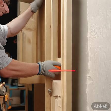 安装门,门框垂直,调平顺畅