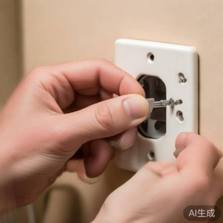 安装新开关，轻旋螺丝