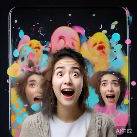 表情包女主表情丰富，段子连连