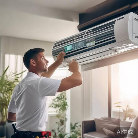 空调调试，师傅调风速温度